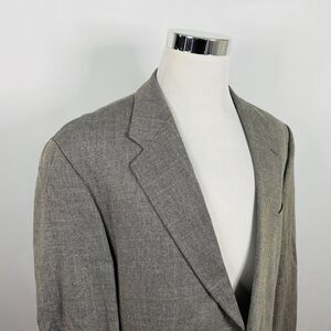 Chaps Ralph Laruen 46L Sport Coat Silk Wool Linen Herringbone Two Button Vented